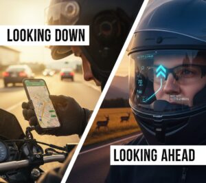 AR Glasses vs Motorcycle Phone Mount